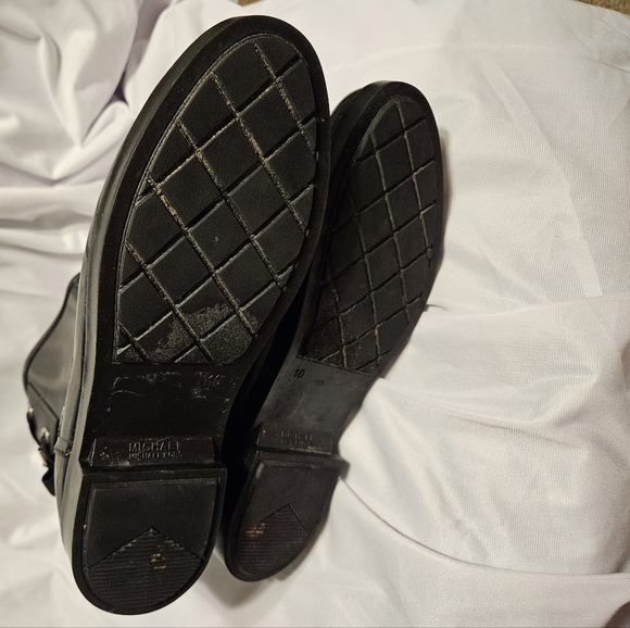 MK MICHAEL KORS Black Larson Rain Booties Rubber Womens SZ 10